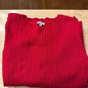 Red Cable Knit Sweater